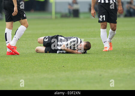 Rom, Italien. 11. Mai 2014. Giorgio Chiellini von Juventus FC in der Serie A Spiel zwischen AS Rom und FC Juventus am 11. Mai 2014, im Olympiastadion von Rom. Bildnachweis: Manuel Romano/NurPhoto/ZUMAPRESS.com/Alamy Live-Nachrichten Stockfoto