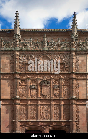 Päpstliche Universität, Fassade des 16. Jahrhunderts, Salamanca, Region Castilla y Leon, Spanien, Europa Stockfoto