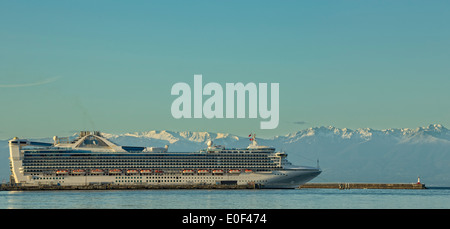 Kreuzfahrtschiff Star Princess in Port-Victoria, British Columbia, Kanada. Stockfoto