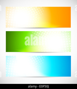 Reihe von Bannern. Abstrakte Darstellung Stockfoto