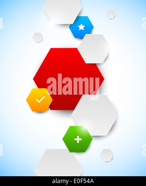 Abstrakten farbigen Hintergrund mit Sechsecken Stockfoto