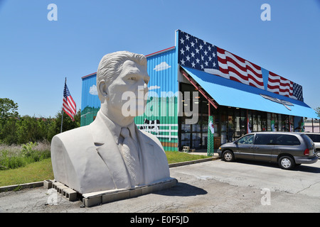 Eine riesige Statue von Ronald Reagan in Branson, Missouri. Stockfoto