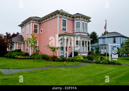 Viktorianischen Stil Blue Goose Inn Bed And Breakfast im historischen Coupeville auf Whidbey Island, Washington State.  USA.  Ländliche Gemeinde. Stockfoto