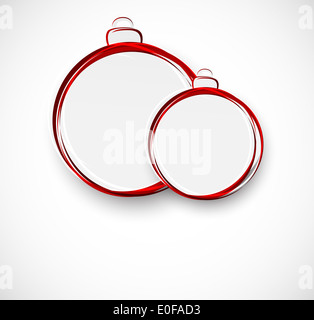 Zwei Xmas Kugeln Stockfoto
