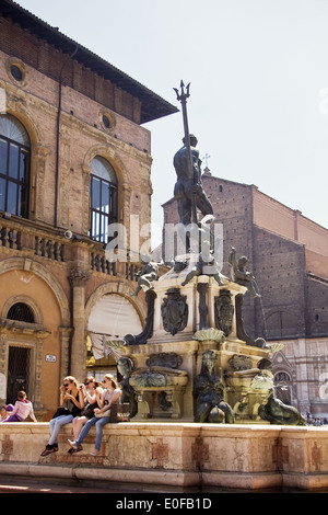 Neptun-Brunnen, Hauptplatz, Bologna Stockfoto