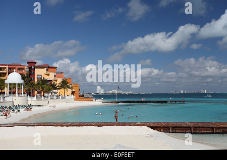 Riu Palace Las Americas Hotelstrand befindet sich in der Hotel Zone, Cancun Stockfoto