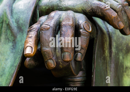 Washington DC USA Detail Franklin Delano Roosevelt Memorial Schöpfer Neil Estern Stockfoto