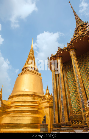 Phra Siratana Chedi, Wat Phra Kaeo Komplex, Grand Palace, Bangkok, Thailand Stockfoto