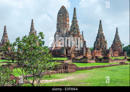 Wat Chaiwatthanaram Tempel, Ayutthaya, Thailand, UNESCO-Weltkulturerbe Stockfoto