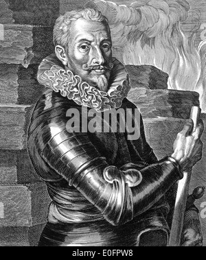 JOHANN TSERCLAES Graf von Tilly (1559-1632) befehligte die katholische Liga-Armee während des Dreißigjährigen Krieges Stockfoto