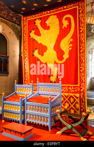 Der Saal des Thrones in der Great Tower Dover Castle Kent Stockfoto