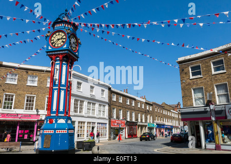 Gusseisen Uhrturm Sheerness Isle of Sheppey Kent Stockfoto