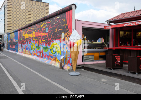 East Side Gallery Friedrichshain Berlin Deutschland Stockfoto
