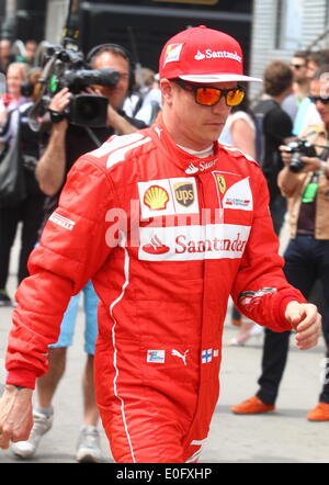 Barcelona, Spanien. 10. Mai 2014. FIA Formel 1 großer Preis von Spanien. Ankunft zum Qualifikationstag, Kimi Räikkönen (FIN) Scuderia Ferrari © Action Plus Sport/Alamy Live News Stockfoto