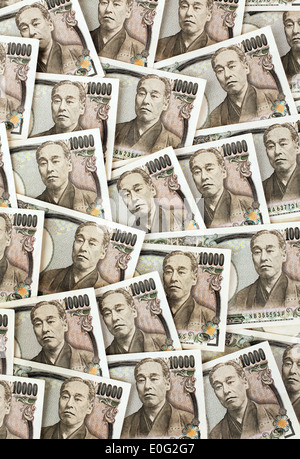 Japanische Yen-Banknoten. Geld aus Japan und japanischen Yen Geldscheine. Geld aus Japan Stockfoto