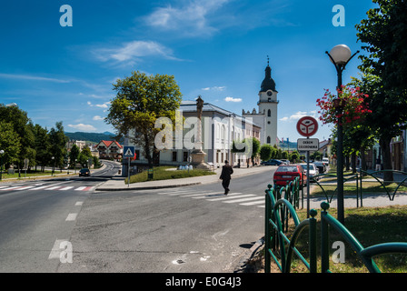 Spišská Belá (Spisska Bela) - Stadtzentrum, Slowakei Stockfoto