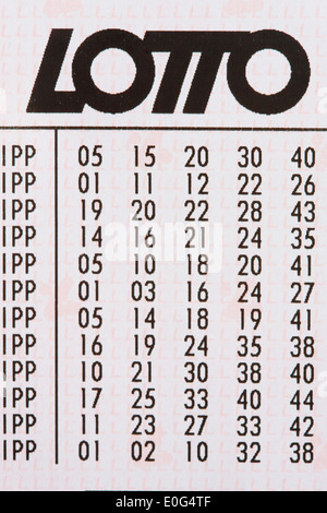 "Österreichisches Lotto-Gutschein; ', ' Oesterreichischer Lottoschein; ' Stockfoto