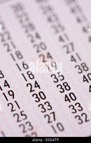 "Österreichisches Lotto-Gutschein; ', ' Oesterreichischer Lottoschein; ' Stockfoto