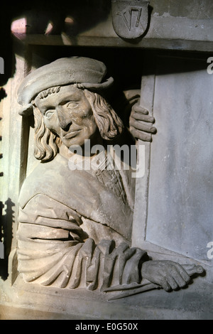 "Wien, Stephansdom, Fenstergucker Anton Pilgram; "," Wien, Der Fenstergucker Anton Pilgram; ' Stockfoto