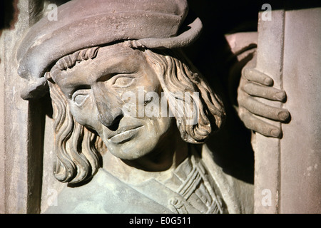 "Wien, Stephansdom, Fenstergucker Anton Pilgram; "," Wien, Der Fenstergucker Anton Pilgram; ' Stockfoto