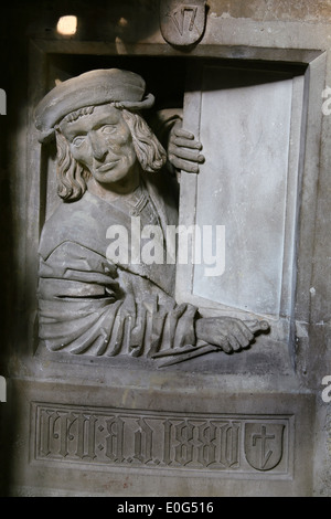 "Wien, Stephansdom, Fenstergucker Anton Pilgram; "," Wien, Der Fenstergucker Anton Pilgram; ' Stockfoto