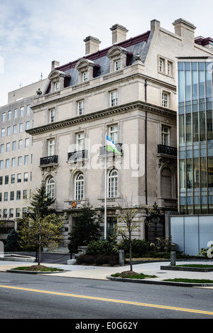 Botschaft der Republik Usbekistan, Clarence Moore Haus, 1746 Massachusetts Avenue NW, Washington DC Stockfoto