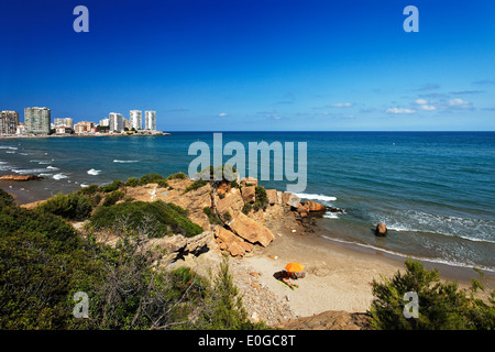 Sandstrand, Oropesa del Mar, Costa del Azahar, Provinz Castellon, Spanien Stockfoto