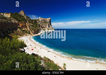 Sandy Beach, Cala del Moraig, La Cumbre del soo, Valencia, Spanien Stockfoto