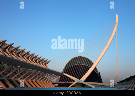 Oceanogràfic, das größte Aquarium in Europa und El Museu de Les Ciancies Principe Felipe, Science Museum, Stadt der Künste und Scie Stockfoto