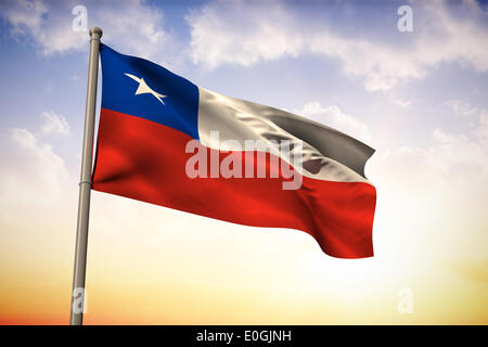 Chile Nationalflagge Stockfoto