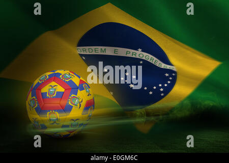 Fußball in Ecuador Farben Stockfoto