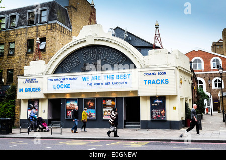 Der Bildschirm auf den grünen Kino in Islington Stockfoto