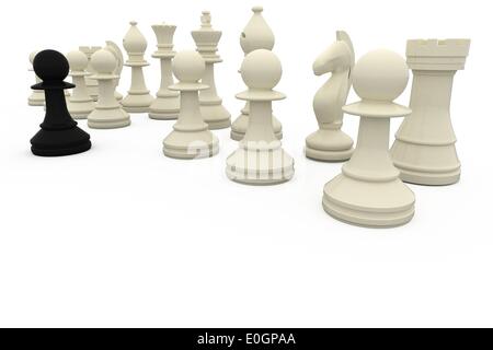 Schwarzen Bauern gegenüber weißen opposition Stockfoto