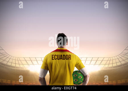 Ecuador-Fußball-Spieler-Betrieb-ball Stockfoto