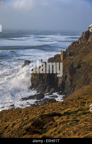 South West Coast Path, Botallack Tin Mines Stockfoto