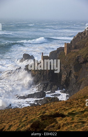 South West Coast Path, Botallack Tin Mines Stockfoto