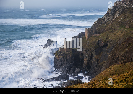 South West Coast Path, Botallack Tin Mines Stockfoto