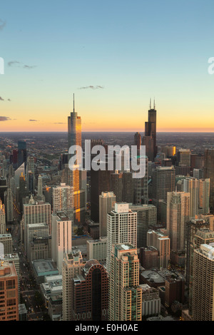 Skyline von Chicago, Illinois, Vereinigte Staaten von Amerika, Innenstadt Stockfoto