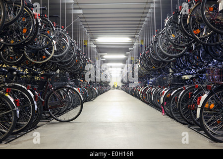 Fahrradgarage in Münster. North Rhine-Westphalia, Germany Stockfoto