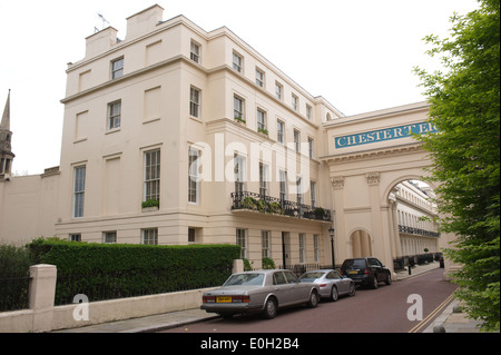 Chester Terrasse gehört zu den Neo-klassischen Terrassen im Regents Park, London, von John Nash entworfen und im Jahre 1825 erbaut. Stockfoto