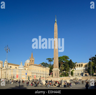 Ägyptische Obelisken auf der Piazza del Popolo, UNESCO World Heritage Site Rom, Rom, Latium, Lazio, Italien