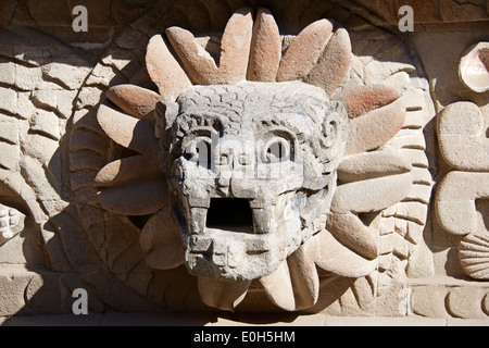 Wasser Schlange Tempel des Quetzalcoatl Teotihuacan Mexiko Stockfoto