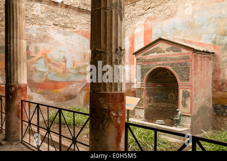 Haus des kleinen Brunnens, Piccola Casa della Fontana, historische Stadt Pompeji in den Golf von Neapel, Kampanien, Italien, Europa Stockfoto