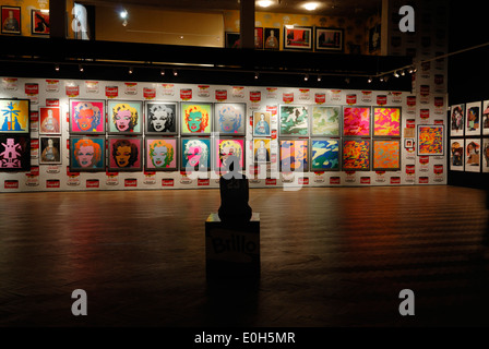 "Marilyn" Print, Exponate im Andy Warhol Museum of Modern Art, Medzilaborce, Slowakei Stockfoto