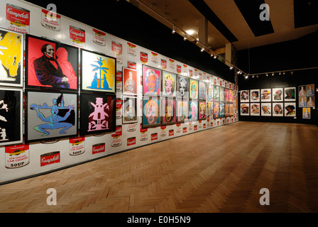 Ausstellungen im Andy-Warhol-Museum für moderne Kunst, Medzilaborce, Slowakei Stockfoto