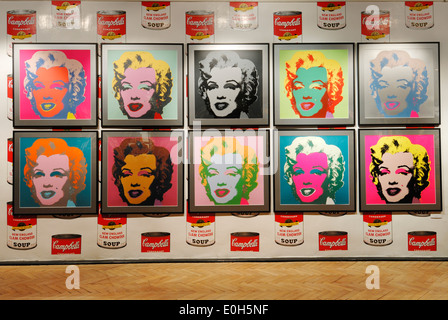 "Marilyn" Print, Exponate im Andy Warhol Museum of Modern Art, Medzilaborce, Slowakei Stockfoto