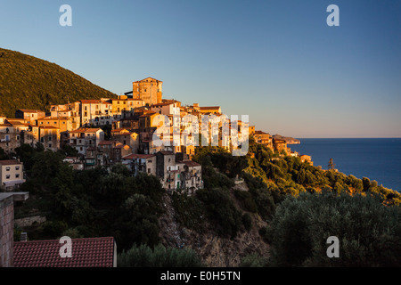 Pisciotta, Cilento, Tyrrhenischen Meer, Mittelmeer, Süd-Italien, Europa Stockfoto