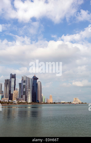 Doha, Katar, Nahen Osten, West Bay zentralen Bankenviertel neue skyline Stockfoto