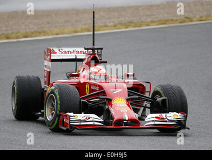 Barcelona, Spanien. 13. Mai 2014. Kimi Räikkönen während der Formel-1-Prüfung, statt in der Barcelona-Catalunya Rennstrecke am 13. Mai 2014. : Bildnachweis Joan Valls/Urbanandsport/Nurphoto: Joan Valls/NurPhoto/ZUMAPRESS.com/Alamy Live-Nachrichten Stockfoto