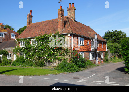 Rose abgedeckt Haus in Winchelsea East Sussex UK Stockfoto